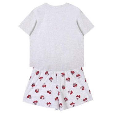 Pijama Minnie Mouse curto Cinzento