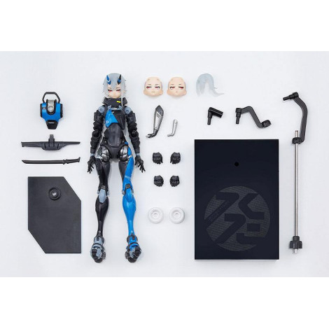 Figura Shojo-Hatsudoki Maqueta Hagane Works Diecast / Pvc Motored Cyborg Runner Ssx_155 Techno Azur 17 Cm