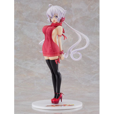 Senki Zesshou Symphogear G Pvc 1/7 Chris Yukine Figura: Adorável estilo camisola Aq 24 Cm