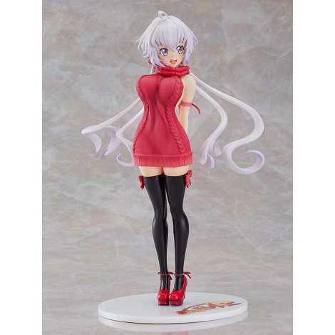 Senki Zesshou Symphogear G Pvc 1/7 Chris Yukine Figura: Adorável estilo camisola Aq 24 Cm