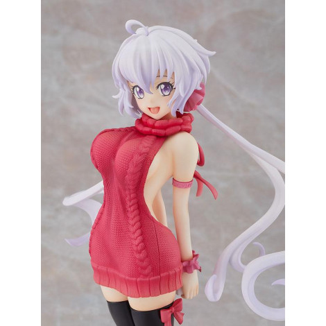 Senki Zesshou Symphogear G Pvc 1/7 Chris Yukine Figura: Adorável estilo camisola Aq 24 Cm