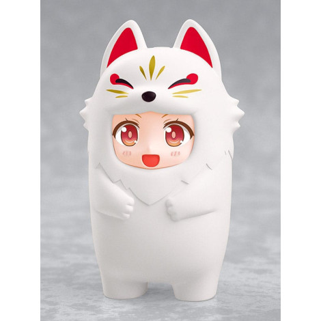 Nendoroid Figura Mais Acessórios Para Figuras Nendoroid Kigurumi Face Parts Case White Kitsune 10 Cm