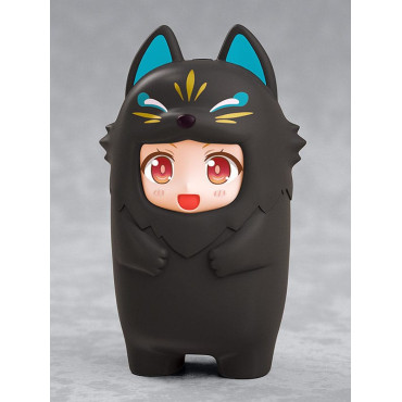 Nendoroid Figura Mais Acessórios Para Figuras Nendoroid Kigurumi Peças de Rosto Caso Preto Kitsune 10 Cm