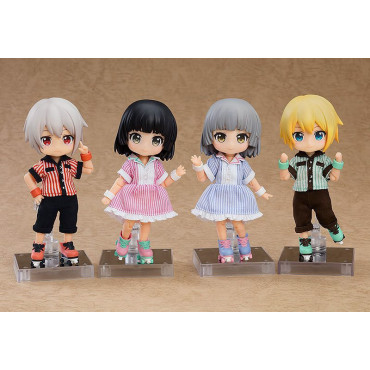 Acessórios para figuras de personagens originais para boneca Nendoroid Conjunto de roupa: Diner - Rapaz (Laranja)