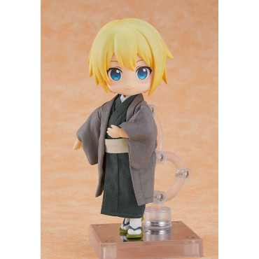 Acessórios para figuras de personagens originais para boneca Nendoroid Conjunto de roupa: Kimono - Rapaz (Cinzento)