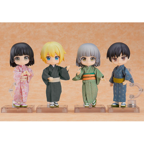 Acessórios para figuras de personagens originais para boneca Nendoroid Conjunto de roupa: Kimono - Rapaz (Cinzento)