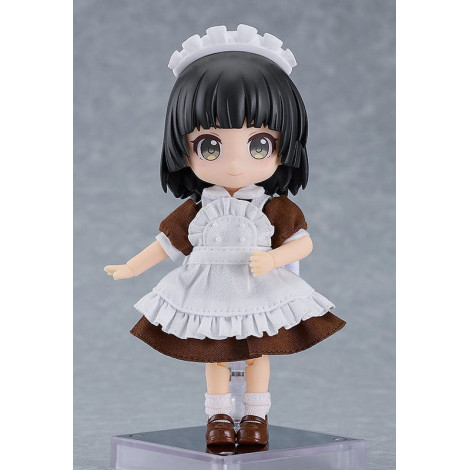 Acessórios de figuras de personagens originais para bonecas Nendoroid: Conjunto de roupa de empregada doméstica Mini (castanho)