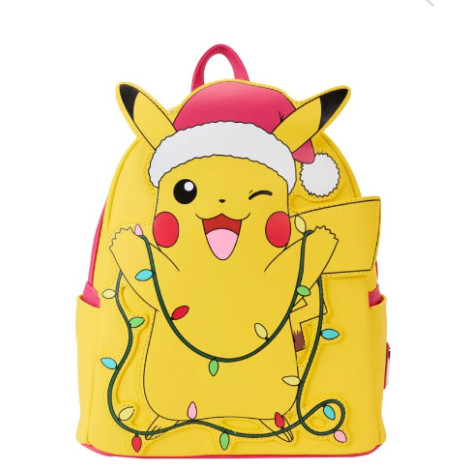 Loungefly Mochila Pikachu com luzes de Natal