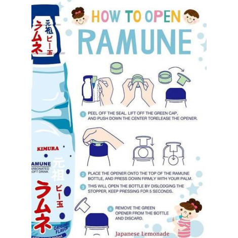 Ramune sabor original Kimura Refresco 200 ml