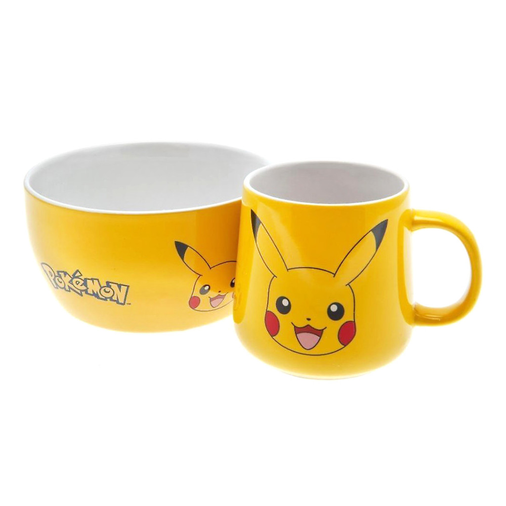 Conjunto de canecas de pequeno-almoço Pokemon Pikachu