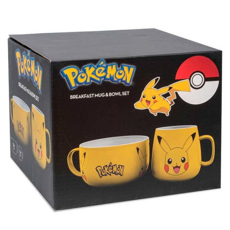 Conjunto de canecas de pequeno-almoço Pokemon Pikachu