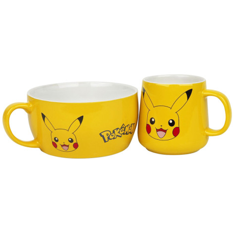 Conjunto de canecas de pequeno-almoço Pokemon Pikachu