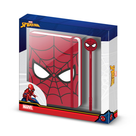 Marvel Spiderman Diário de Moda e Caneta Chibi Vermelha