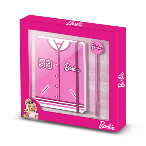 Agenda e caneta Barbie Varsity Fashion