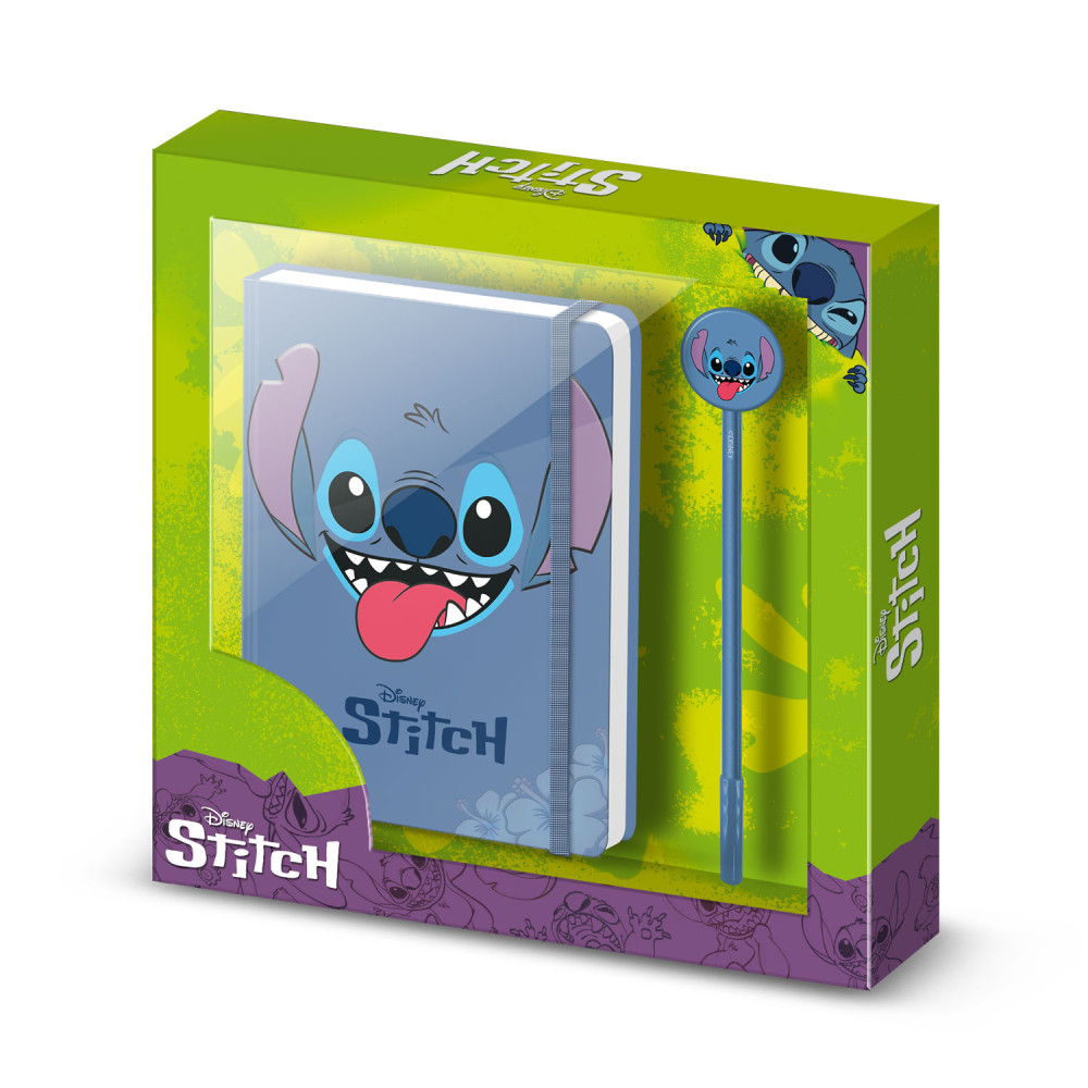 Stitch Caixa de oferta de agenda e caneta Disney