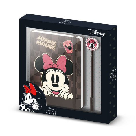 Caixa de oferta com agenda e caneta Minnie Mouse Journey Disney Journey 