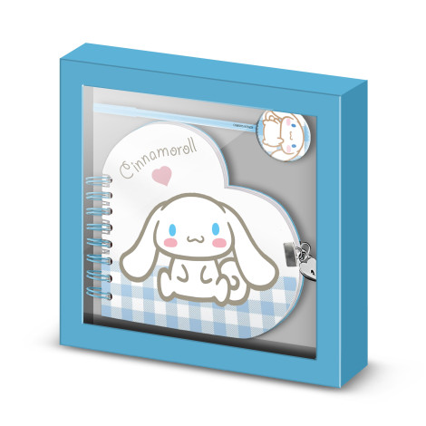 Sanrio Agenda Coração Chave + Caneta Cinnamoroll Vichy