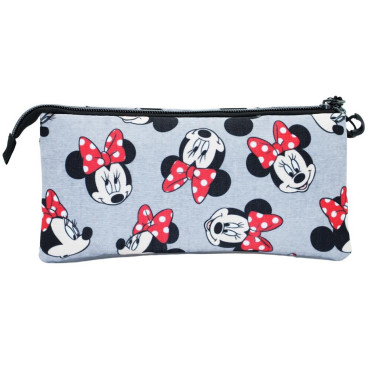 Mala tripla cinzenta da Minnie Mouse Disney