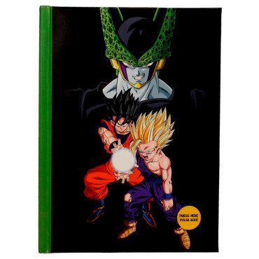 Combater o Cell notebook com luz Dragon Ball