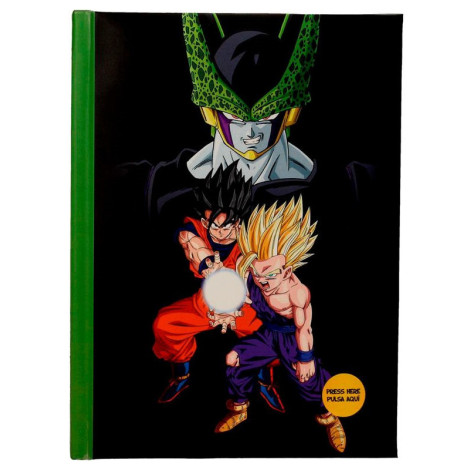 Combater o Cell notebook com luz Dragon Ball