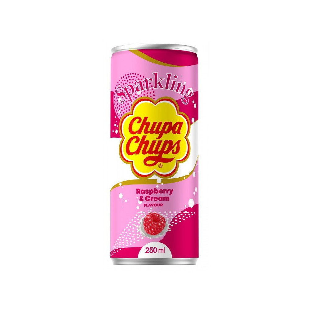 Refrigerante coreano Chupa-Chups Framboesa e Creme