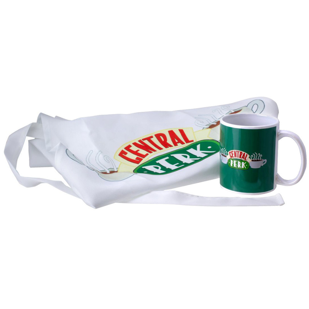 Conjunto de caneca e avental para oferta Friends