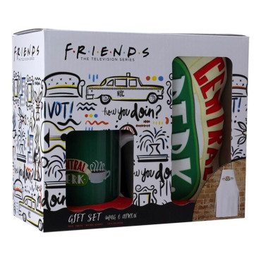 Conjunto de caneca e avental para oferta Friends