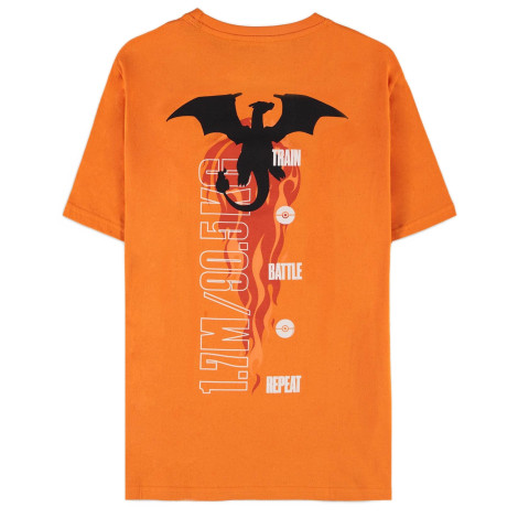 T-Shirt Pokémon Laranja Charizard