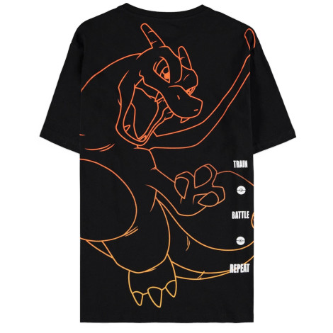 Camisola preta Pokemon Charizard