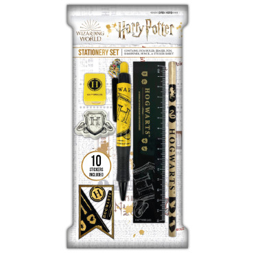 Conjunto de Papelaria Harry Potter Hogwarts Yellow