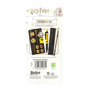 Conjunto de Papelaria Harry Potter Hogwarts Yellow