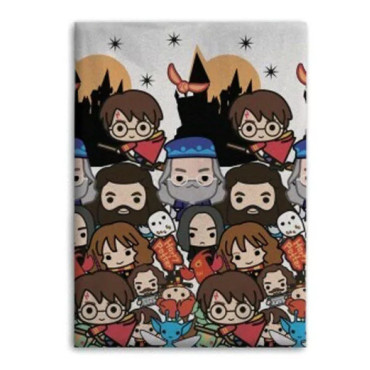 Manta Polar Harry Potter Personajes Chibi