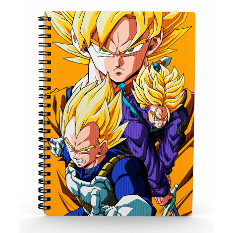 Caderno de Notas 3D Saiyans Dragon Ball