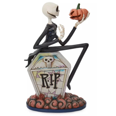 FIGURA DISNEY PESADILLA ANTES DE NAVIDAD JACK SKELLINGTON EN TUMBA COLECCION TRADITIONS