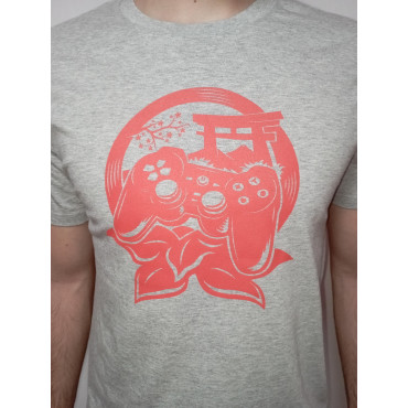 Camiseta retrogaming japón gris