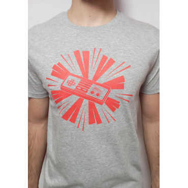 T-shirt NES Retrogaming cinzenta