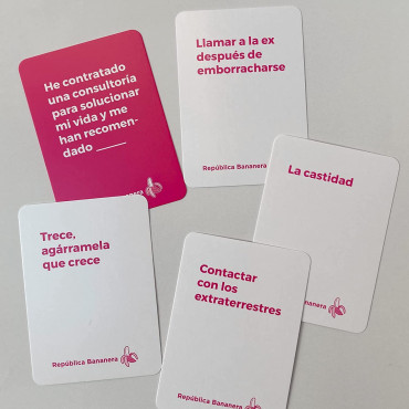 Jogo de cartas da Banana Republic no limite do humor