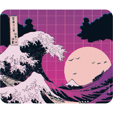 Tapete de rato Hokusai big wave vaporwave