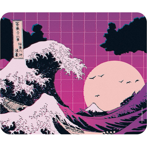 Tapete de rato Hokusai big wave vaporwave