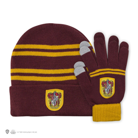 Conjunto de chapéu e luvas Gryffindor para rapaz Harry Potter