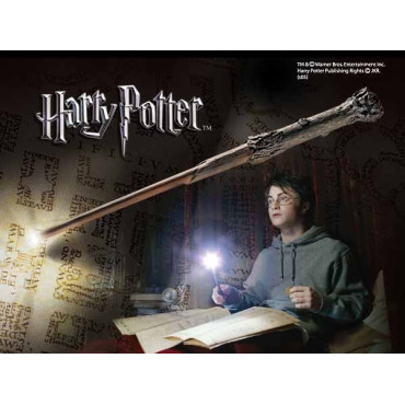 Réplica da varinha de condão Harry Potter com luz