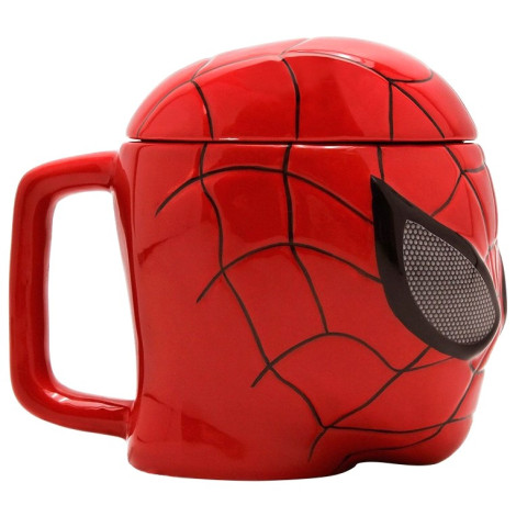 Caneca Spider-Man 3D com tampa