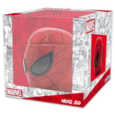 Caneca Spider-Man 3D com tampa