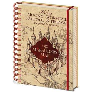 Caderno de notas Mapa do Maroto de Harry Potter