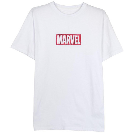 Camiseta Marvel Logotipo Branco