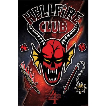 Cartaz Stranger Things Clube Hellfire