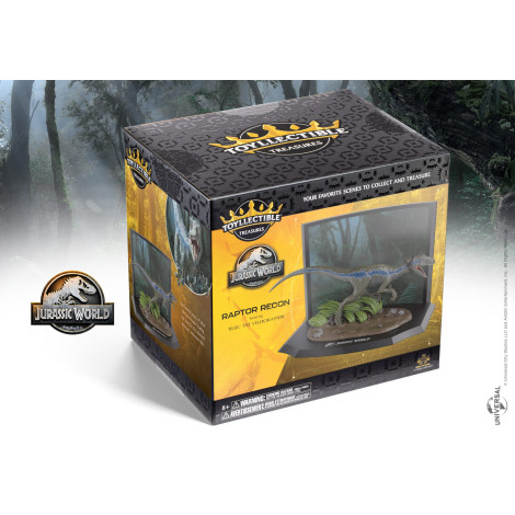 Figura do Velociraptor Azul Toyllectible Treasures Jurassic Park