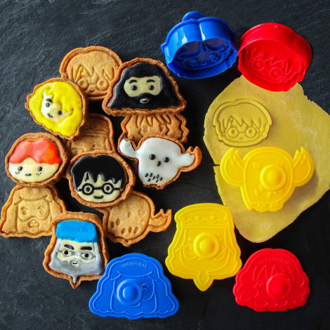 Conjunto de Carimbos Harry Potter Kawaii para Biscoitos