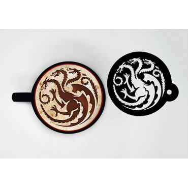 Caneca e molde Cappuccino Targaryen Game of Thrones