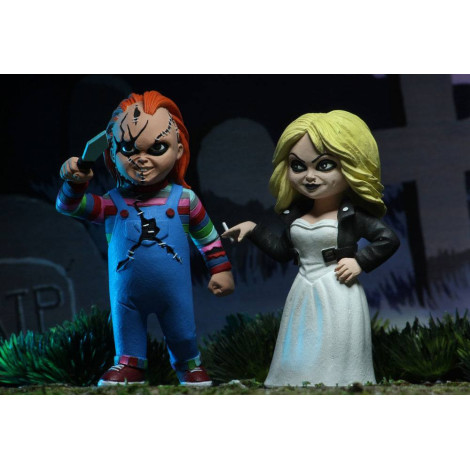 Pacote de 2 Figurinhas de 15 cm de Noiva de Chucky Neca Toony Terrors